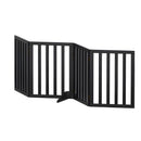 Dog Gate Playpen Enclosure 4 Panels Pet Door Fence Wooden Play Pen Stair