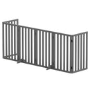 Dog Gate Playpen Enclosure 6 Panels Pet Door Fence Wooden Play Pen Stair