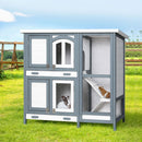 Rabbit Hutch Chicken Coop 98cm x 45cm x 92cm Chicken Coop Large Wooden House Run Cage Outdoor