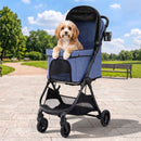 Pet Stroller Pram Gravity Folding Dog Cage Large Travel Pushchair 4 Wheels