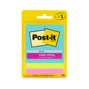 Post It Super Sticky Notes Miami 76Mm Pack Of 3 Box Of 6