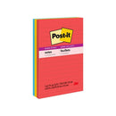 Post It Super Sticky Lined Notes Marrakesh 101 X 152Mm Pack Of 3