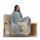 Bambury Microplush Throw Rug Steel Blue