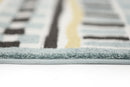 Ivory Glen Blue Yellow Tribal Kids Rug