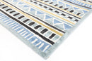 Ivory Glen Blue Yellow Tribal Kids Rug