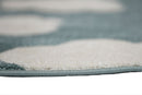 Seabreeze Glen Aqua White Cloud Kids Rug