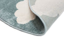 Seabreeze Glen Aqua White Cloud Kids Rug