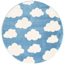 Silver Glen Blue White Cloud Kids Rug