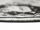 Solstice Glen Black White Kids Round Rug