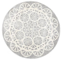 Sunset Glen Grey White Kids Round Rug