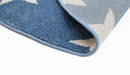 Tamarind Glen Blue White Stars Kids Rug