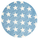 Tamarind Glen Blue White Stars Kids Rug