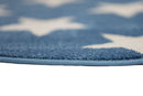 Tamarind Glen Blue White Stars Kids Rug