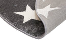 Velvet Glen Grey White Stars Kids Rug