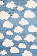 Laurel Glen Blue White Cloud Kids Rug
