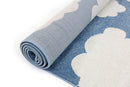 Laurel Glen Blue White Cloud Kids Rug