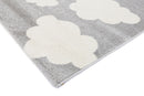 Lunar Glen Grey White Cloud Kids Rug