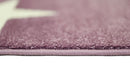 Moonlit Glen Violet Pink Stars Kids Rug