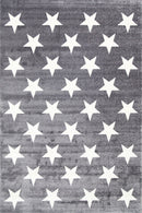 Opal Glen Charcoal White Stars Kids Rug