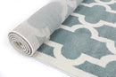 Pearl Glen Aqua White Lattice Kids Rug