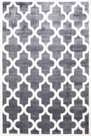 Pine Glen Grey White Lattice Kids Rug
