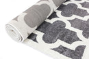 Pine Glen Grey White Lattice Kids Rug