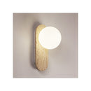 7W Travertine Decorative Opal Glass Wall Light