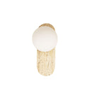 7W Travertine Decorative Opal Glass Wall Light