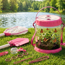 Kids Bug Catcher Kit 12pc Outdoor Explorer Toys Insect Viewer Net Shovel Pink