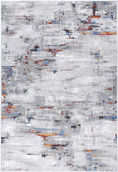 Wisteria Glen Blue Red Abstract Rug