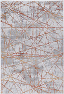 Zephyr Glen Grey Orange Geometric Rug