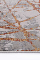 Zephyr Glen Grey Orange Geometric Rug