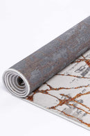 Zephyr Glen Grey Orange Geometric Rug