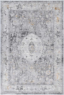 Blossom Grove Grey Yellow Traditional Rug
