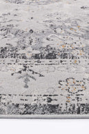 Blossom Grove Grey Yellow Traditional Rug