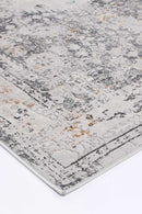 Blossom Grove Grey Yellow Traditional Rug