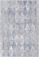 Evergreen Grove Grey Blue Geometric Rug