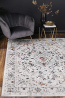 Winter Glen Ivory Red Traditional Rug