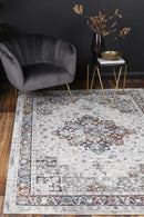 Amber Grove Grey Blue Traditional Rug