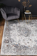 Briar Grove Ivory Blue Traditional Rug