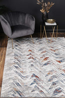 Coral Grove Grey Multi Geometric Rug