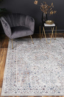 Dune Grove Grey Blue Traditional Rug