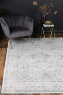 Harbour Grove Cream Grey Traditional Rug