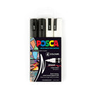 Posca Pc5Br Paint Marker Black White Pack Of 4