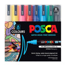 Posca Pc5M Med Bullet Waterbased Paint Markers Assorted Pack Of 8