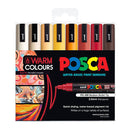 Posca Pc5M Med Waterbased Paint Markers Bullet Warm Pack Of 8