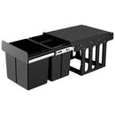 Pull Out Bin Kitchen Triple Slide Garbage Rubbish Bins Basket Blcak 31L