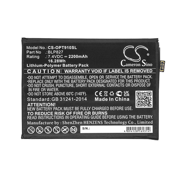 Cameron Sino Cs Opt910Sl 2200Mah Battery For Oneplus 9 Pro 5G Mobile