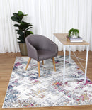 Coral Haven Cream Grey Abstract Rug