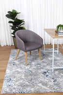 Lunar Grove Grey Blue Abstract Rug